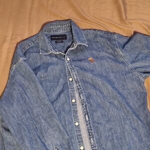 Abercrombie & Fitch Light Blue Denim Shirt